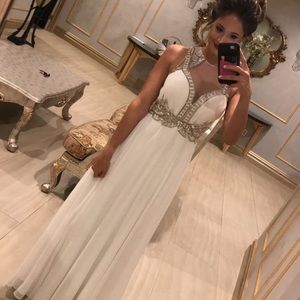 White long dress with sparkly top